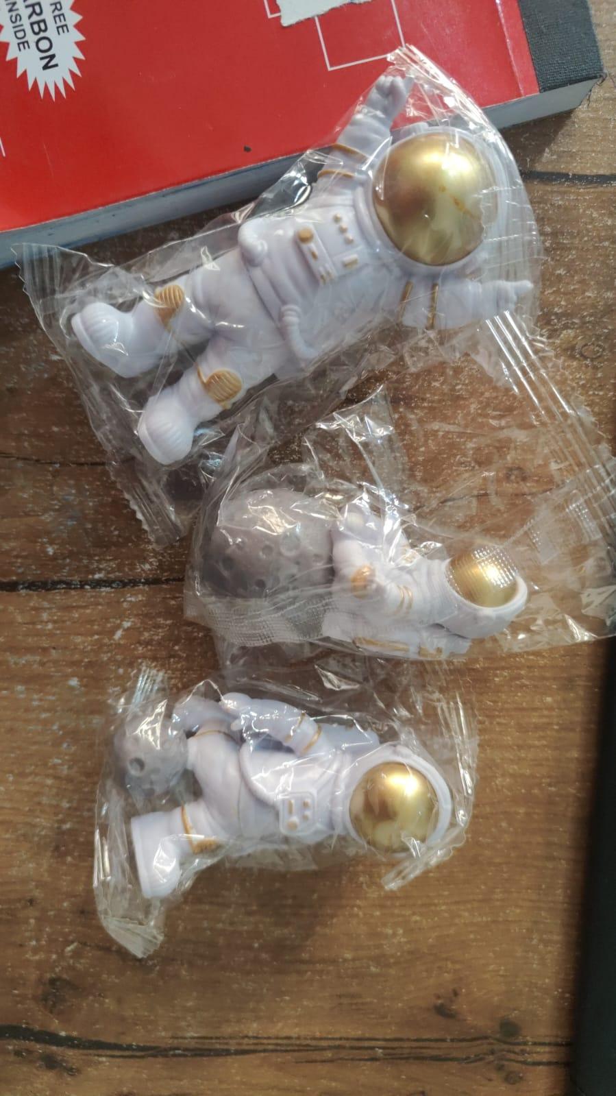 Astronaut Spaceman Statue Ornament Home Office Desktop Figurine Decors Set of 3