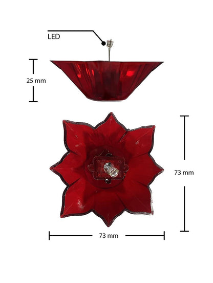 Electric Water Sensor Reflection Led Diyas  (Pack Of 6/12/24)