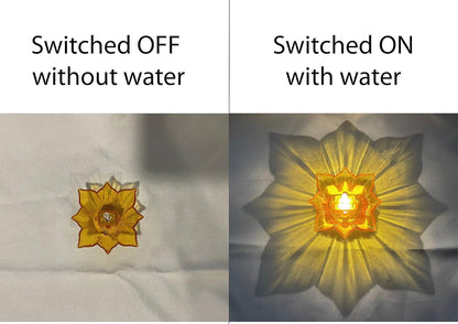 Electric Water Sensor Reflection Led Diyas  (Pack Of 6/12/24)